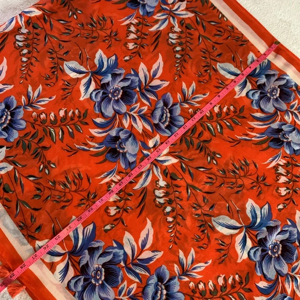 LOFT Large Floral Print Infinity Scarf